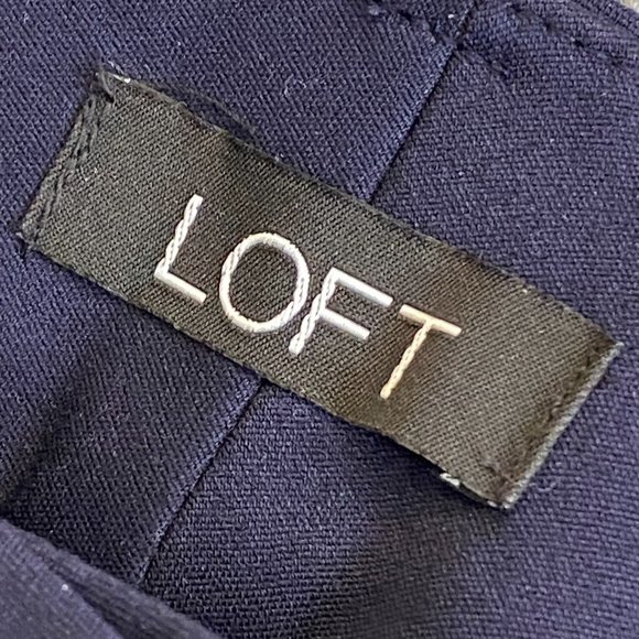 - LOFT Marisa Skinny Slacks in Navy Stretchy Office Classic NWOT US 6 - V1701 - Picture 5 of 8